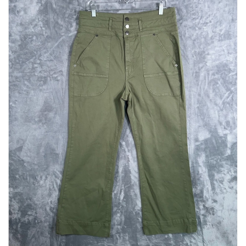 Veronica Beard Pants Womens 32 Marley Covertible High Rise Wide Leg Cargo Y2K